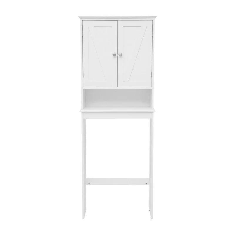 Armoire de salle de bain de style rustique à suspendre au-dessus des toilettes avec étagères et portes à fermeture magnétique