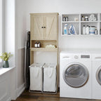 Armoire de salle de bain de style rustique à suspendre au-dessus des toilettes avec étagères et portes à fermeture magnétique