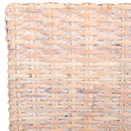 Lot de 2 chaises de salle à manger en osier naturel L 48 cm x P 56 cm x H 104 cm, style bohème côtier