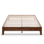 Cadre de lit plateforme en bois massif 12", sommier à lattes, pas besoin de sommier tapissier, style Mid-Century