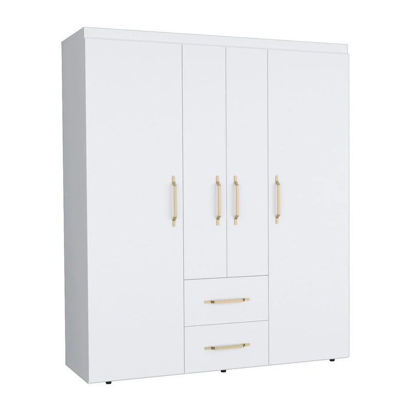 Armoire Bariloche avec tringles, étagères et 2 tiroirs