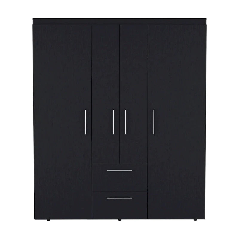 Armoire Bariloche avec tringles, étagères et 2 tiroirs