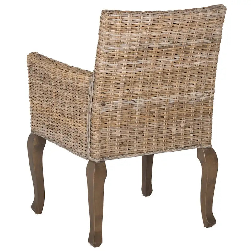 Chaise de salle à manger naturelle Alearda de SAFAVIEH (Lot de 2) - 23 x 24.4 x 34 - 23L x 24P x 34H