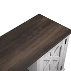 Meuble TV en bois brut imitation 54 po pour téléviseurs de 60 po - 54 po de largeur