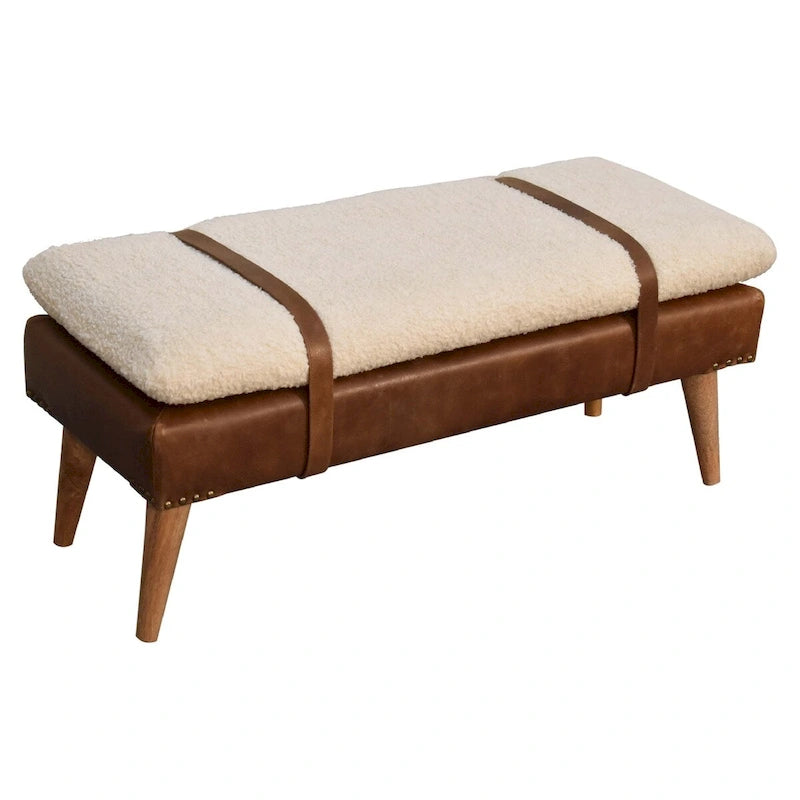 Banc en cuir Boucle Buffalo Hide