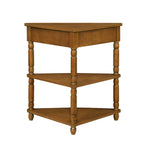 Table d'appoint d'angle triangulaire en bois pour petit salon