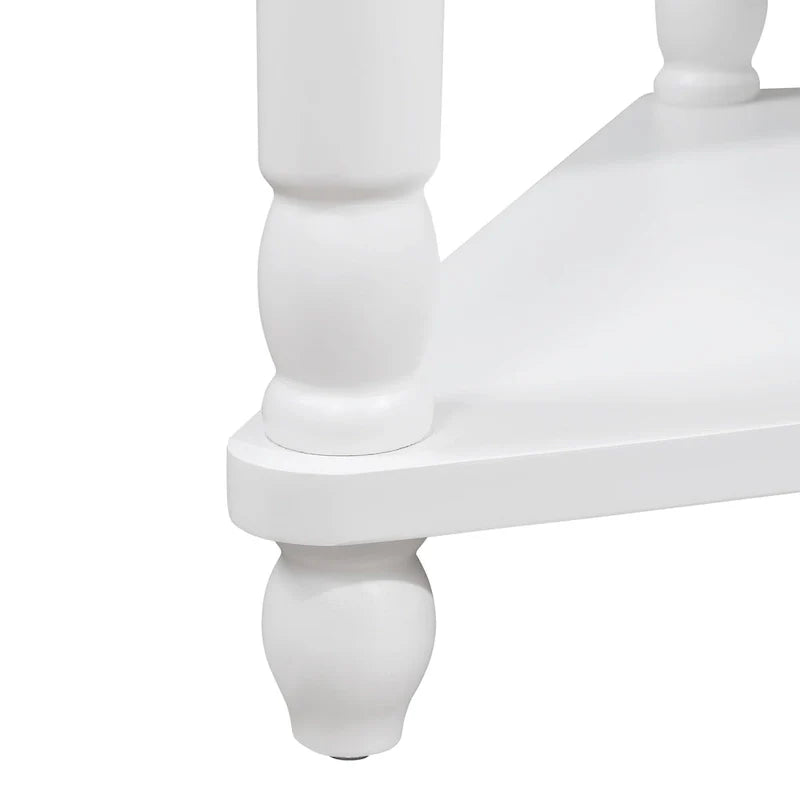 Table d'appoint d'angle triangulaire en bois pour petit salon