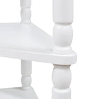 Table d'appoint d'angle triangulaire en bois pour petit salon