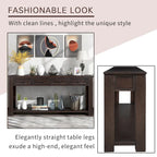 Console/Table d'appoint avec tiroirs de rangement et étagère inférieure - 63L x 14W x 30H