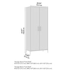 Armoire de rangement haute avec portes, 4 étagères réglables, certifiée ANSI/BIFMA, pour bureau à domicile