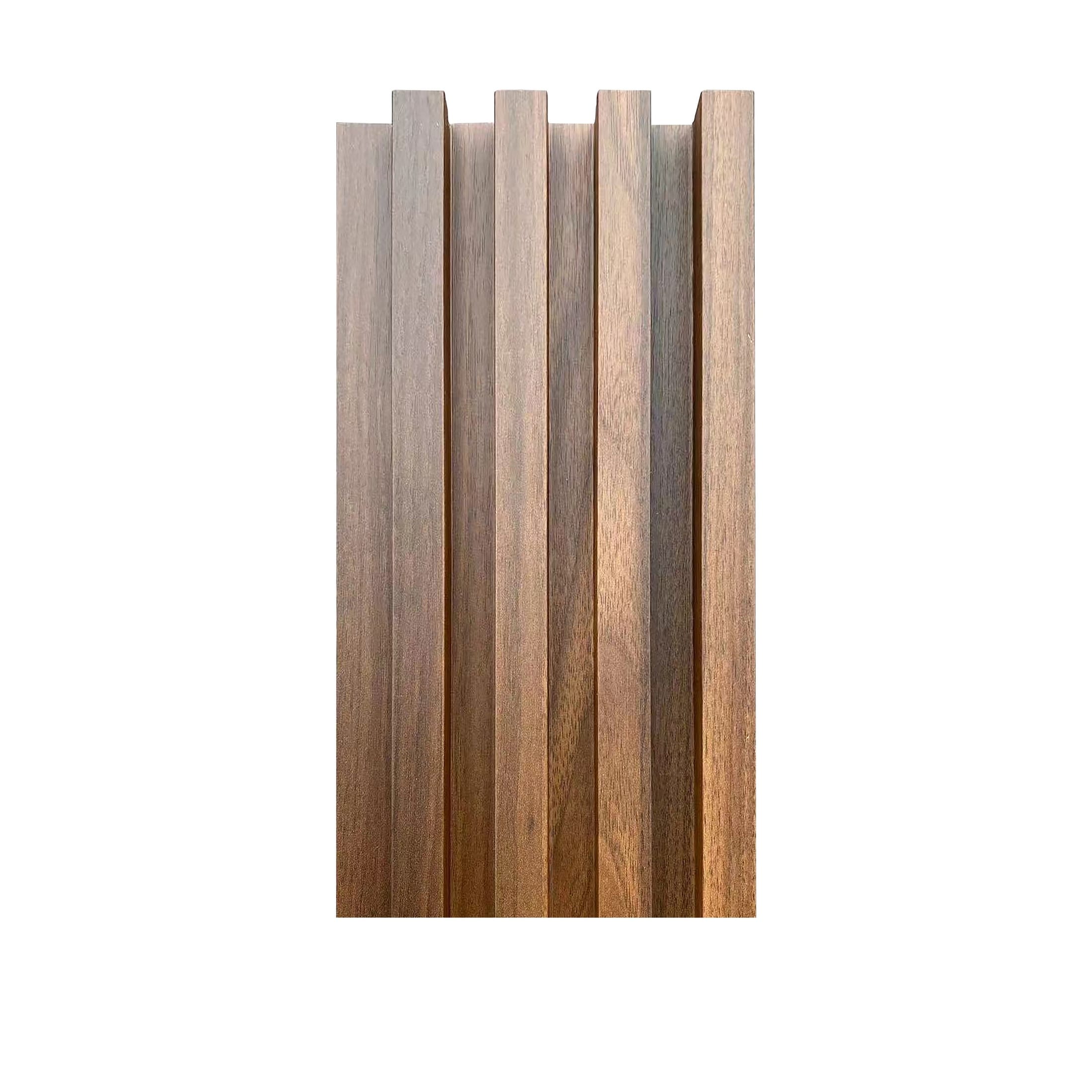 Planche de parement mural en bois massif de 93 po x 6 po x 0,8 po - 3 pièces + 1 pièce de finition d'extrémité
