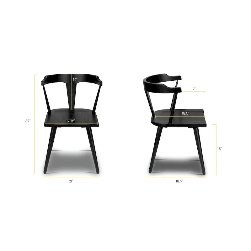 Chaise de salle à manger Poly & Bark Enzo - Bois de chêne massif