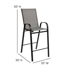 Lot de 4 tabourets de bar d'extérieur avec matériau Flex Comfort - Tabouret de terrasse