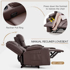 Canapé inclinable manuel AECOJOY pour VR, siège de cinéma maison en PU avec console