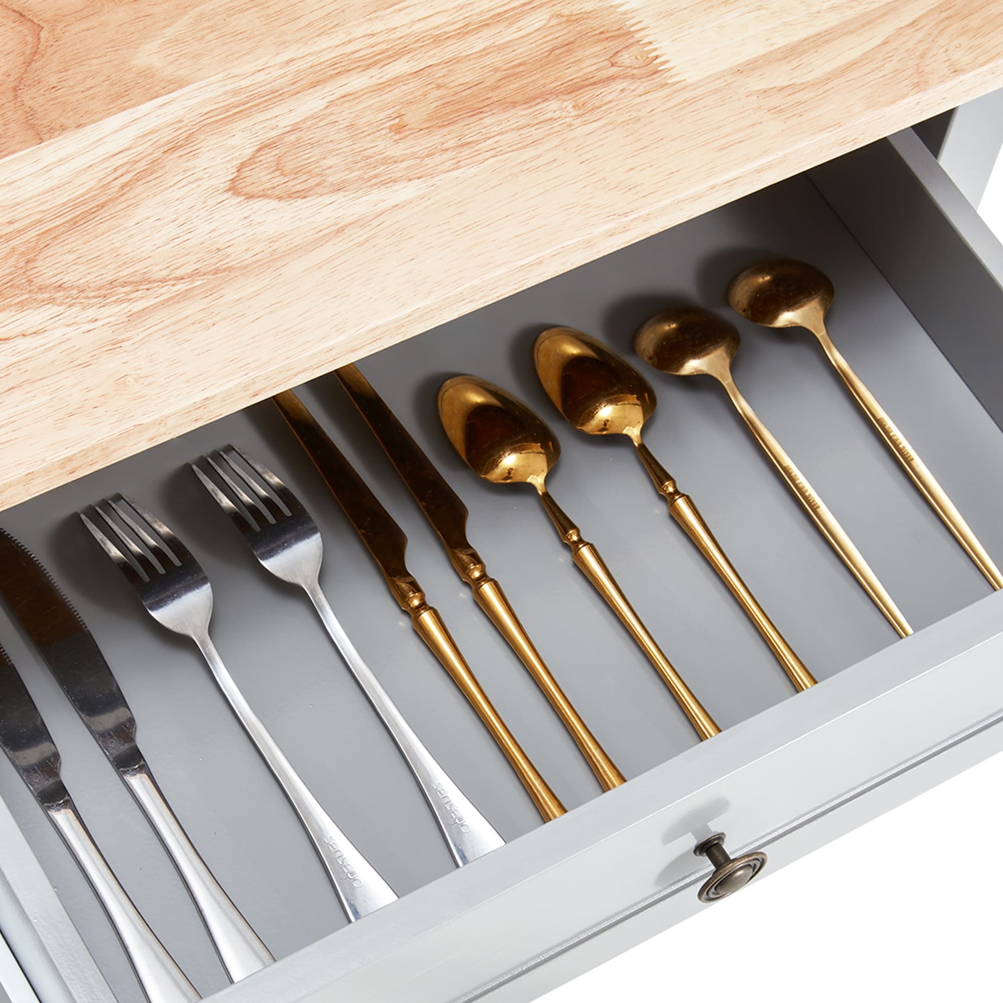 AVAWING 42 Îlot de cuisine roulant Meuble micro-ondes Chariot de service
