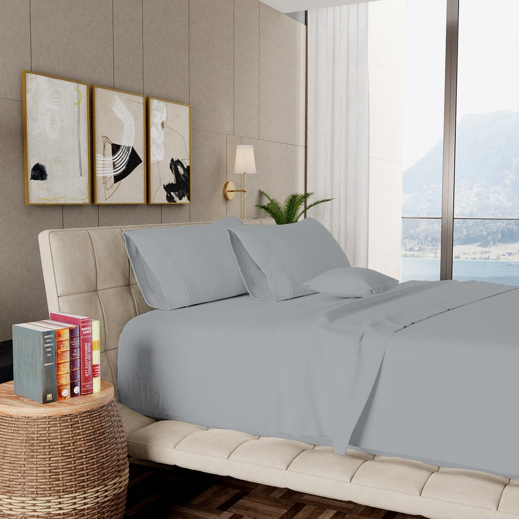 Parure de draps de luxe en coton égyptien ultra-doux et soyeux Aireolux 1000 fils/pouce²