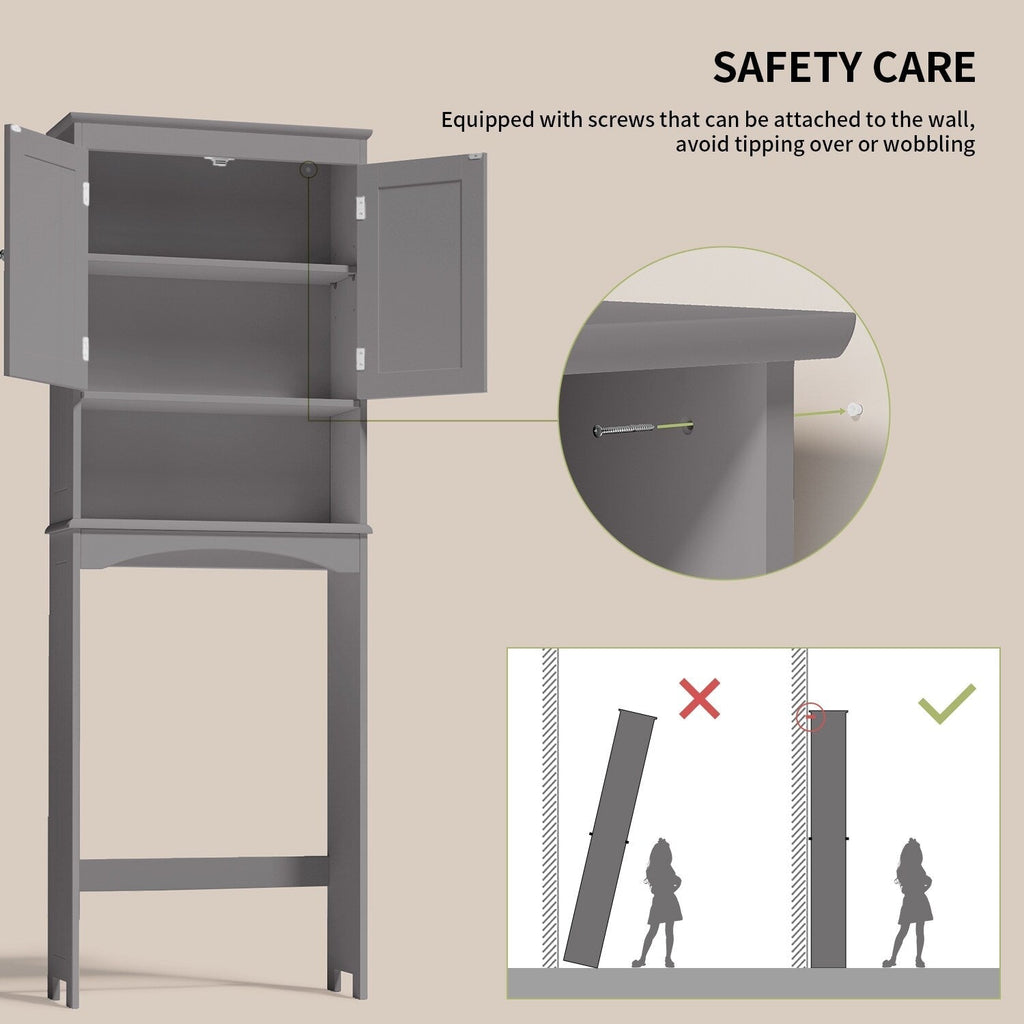 Meuble de rangement de salle de bain, Meuble de rangement WC, Étagère de salle de bain au-dessus des toilettes, Étagère WC gain de place