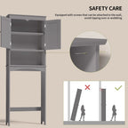 Meuble de rangement de salle de bain, Meuble de rangement WC, Étagère de salle de bain au-dessus des toilettes, Étagère WC gain de place