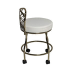 Tabouret de coiffeuse Carolina Living Diana avec dossier en X et roulettes
