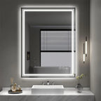 Miroir de Salle de Bain LED Extra Large Mural Anti-Buée Maquillage 3 Couleurs