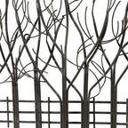 Décoration murale en métal noir : Champ d'arbres