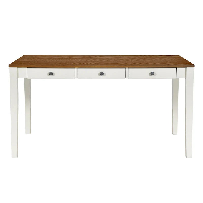 Ensemble de salle à manger 6 pièces en bois avec 4 chaises et un banc, table avec tiroir