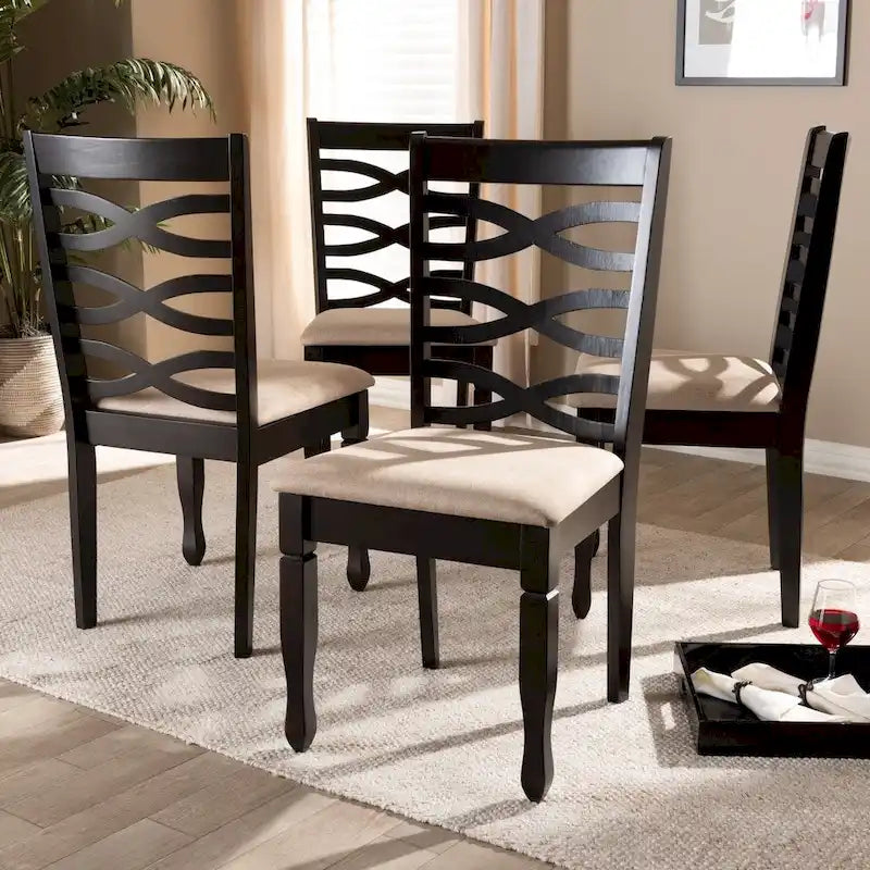 Ensemble de 4 chaises de salle à manger modernes et contemporaines