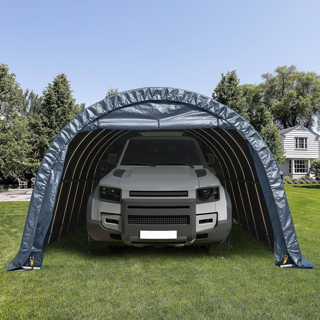 Abri de rangement extérieur et abri de voiture : abri portable pour vélos, motos et rangement de jardin