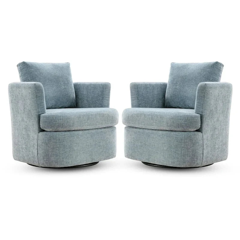 Fauteuils pivotants modernes Chenille pour salon