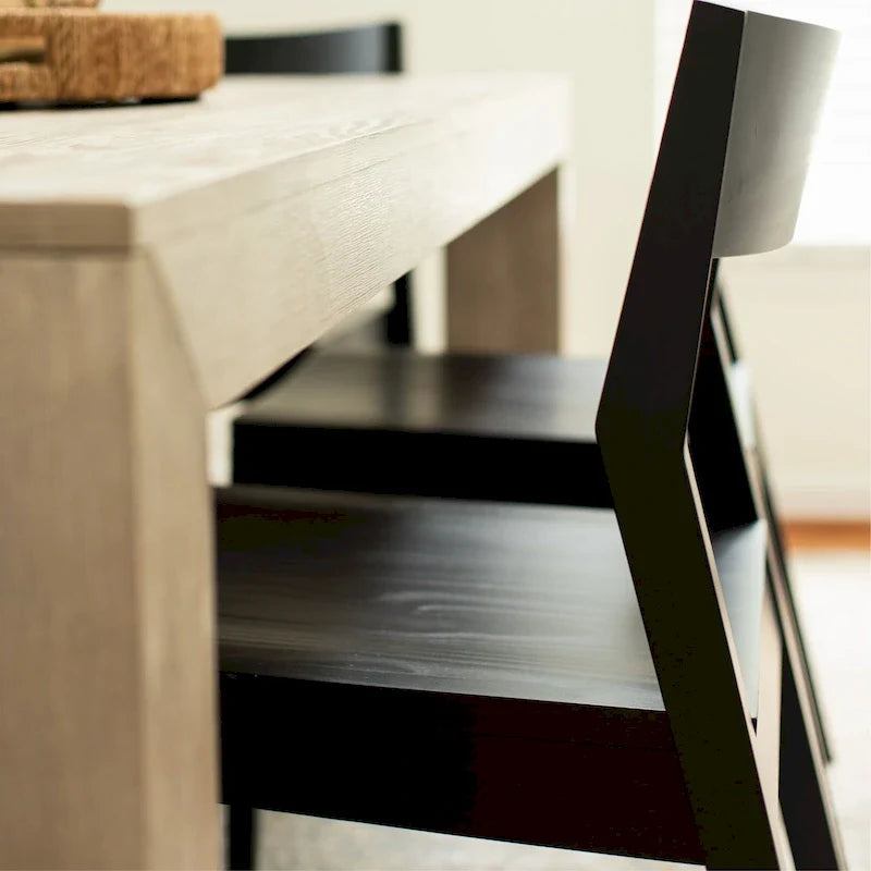 Chaise de salle à manger moderne en bois massif Plank and Beam