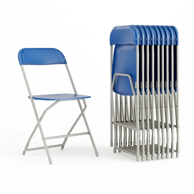 Chaise pliante en plastique – Lot de 10 – Capacité de poids de 295 kg – Chaise d'événement