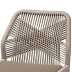 Chaise de salle à manger en acajou tressé de style transitionnel moderne — Gris