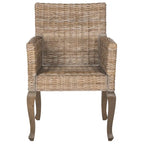 Chaise de salle à manger naturelle Alearda de SAFAVIEH (Lot de 2) - 23 x 24.4 x 34 - 23L x 24P x 34H