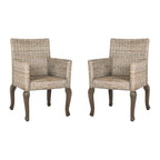 Chaise de salle à manger naturelle Alearda de SAFAVIEH (Lot de 2) - 23 x 24.4 x 34 - 23L x 24P x 34H