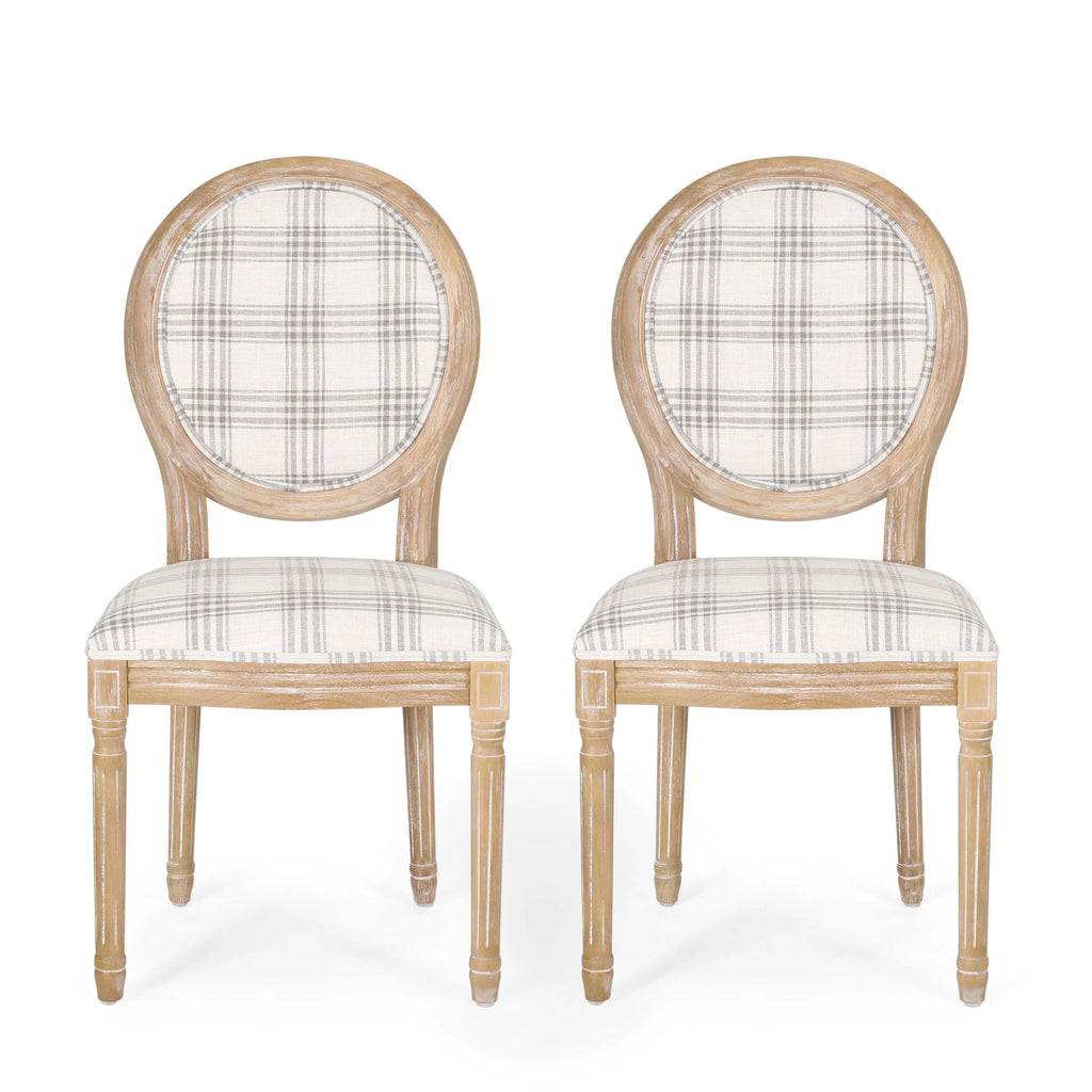 Chaises de salle à manger en tissu de style campagnard français - NH419413
