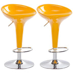 Tabouret de bar pivotant en plastique chromé réglable en hauteur