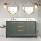 Meuble-lavabo Vanity Art avec évier en céramique et dessus en marbre reconstitué