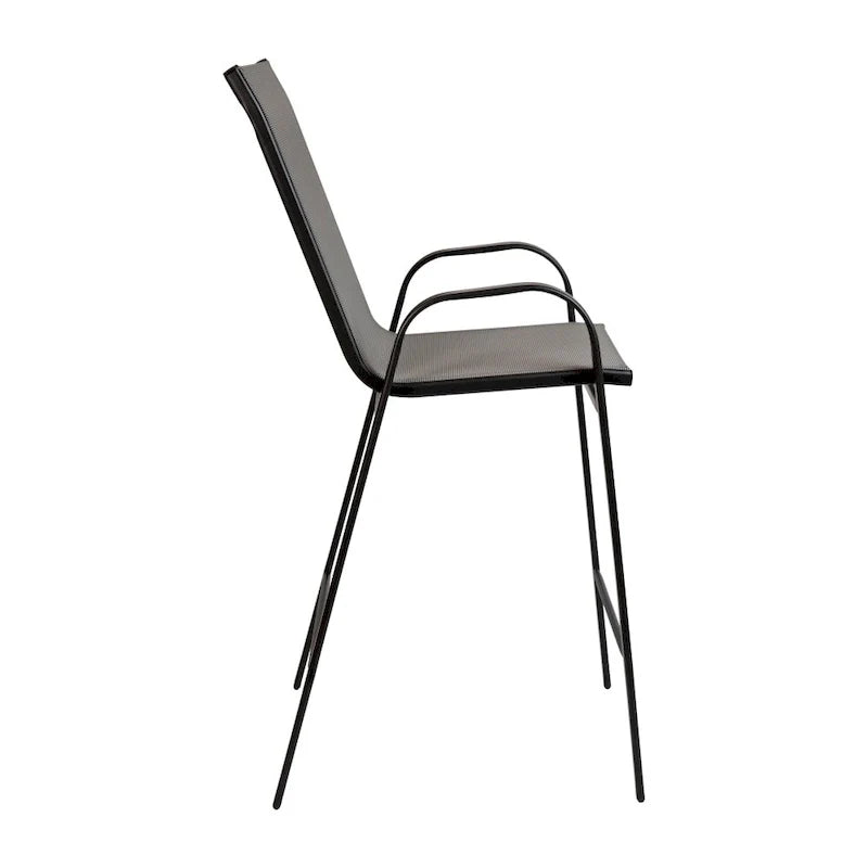 Lot de 4 tabourets de bar d'extérieur avec matériau Flex Comfort - Tabouret de terrasse