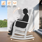 Ensemble de 2 chaises berçantes d'extérieur à dossier haut Vrakae pour tous les temps