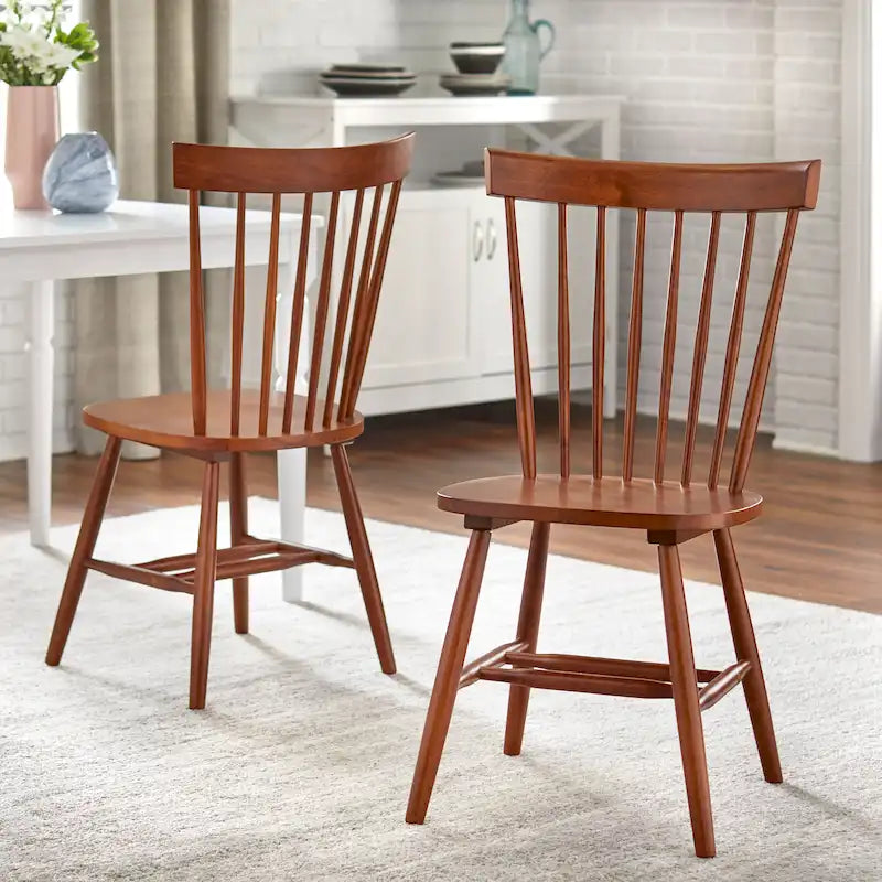 Chaises de salle à manger à barreaux en bois massif Venice Simple Living (Lot de 2)
