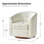 Chaise pivotante moderne Haley en similicuir avec piètement en bois massif, lot de 2 par HULALA HOME